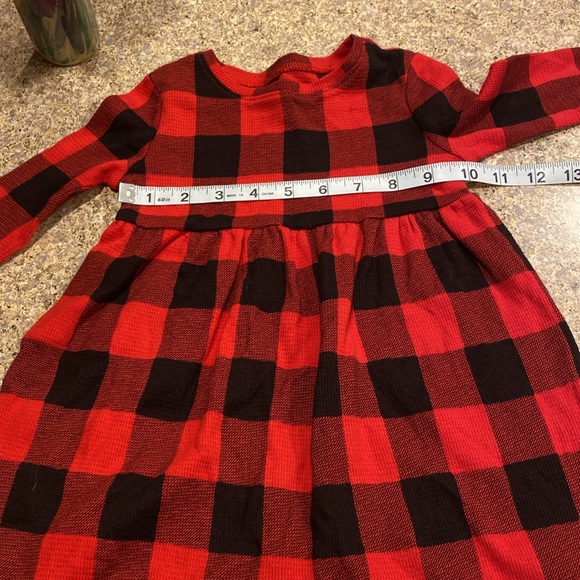 Old Navy Red & Black Checkered Plaid Christmas Holiday Dress 2T - Picture 6 of 14